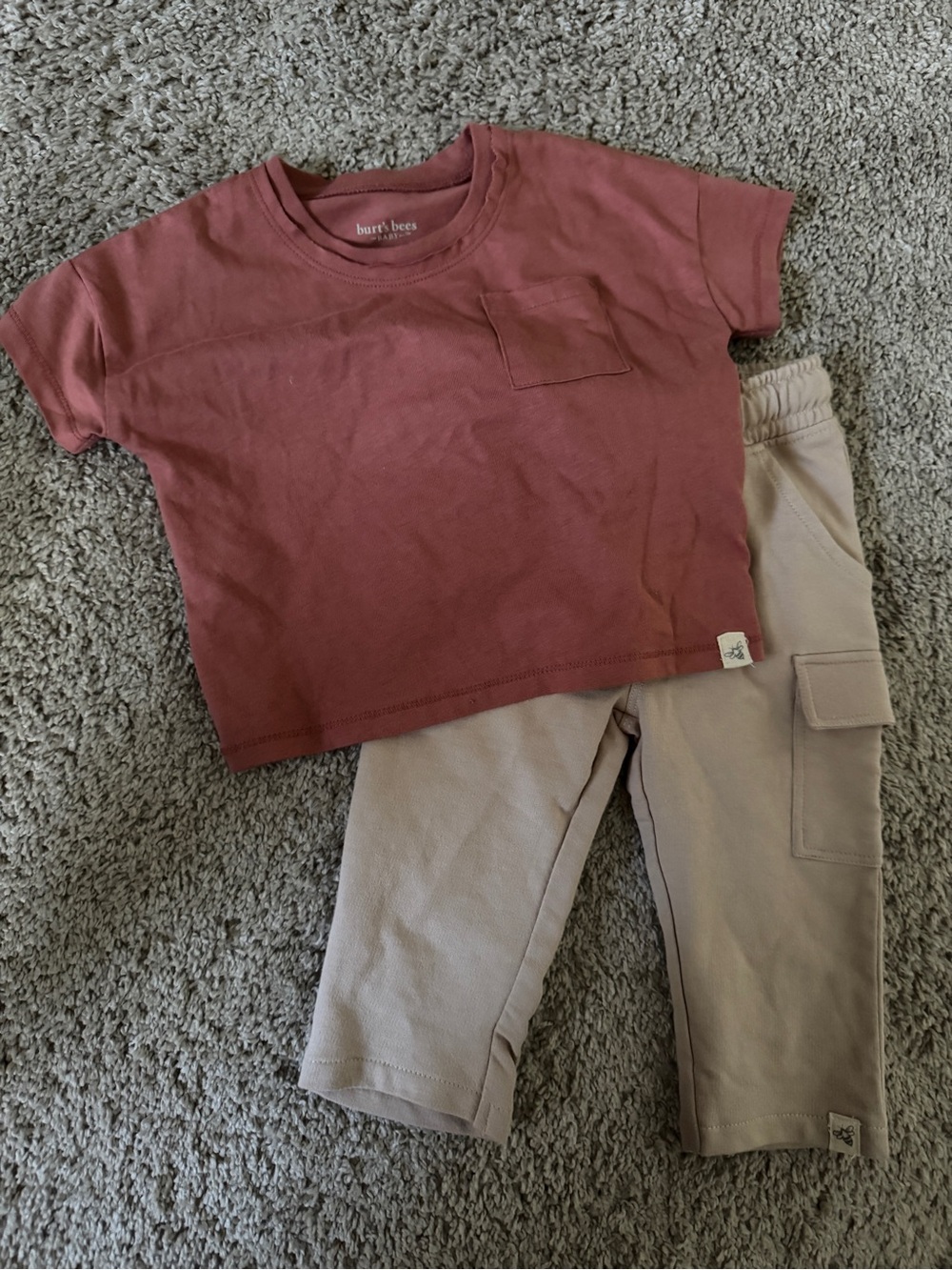 Burt's Bees Rust Short Sleeve Pocket Tee for Kids